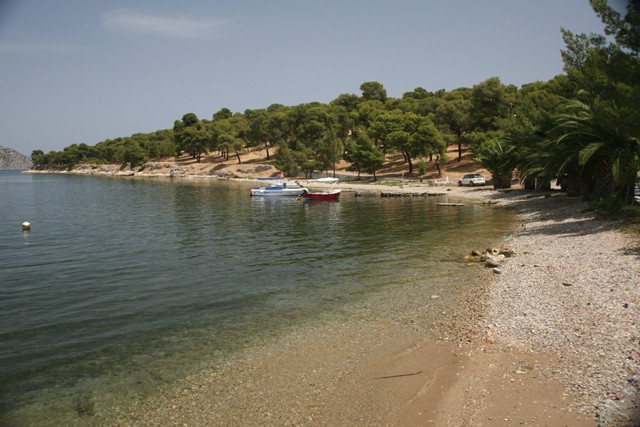 The small sand and pebble 'Paralia' beach just before the Bisti